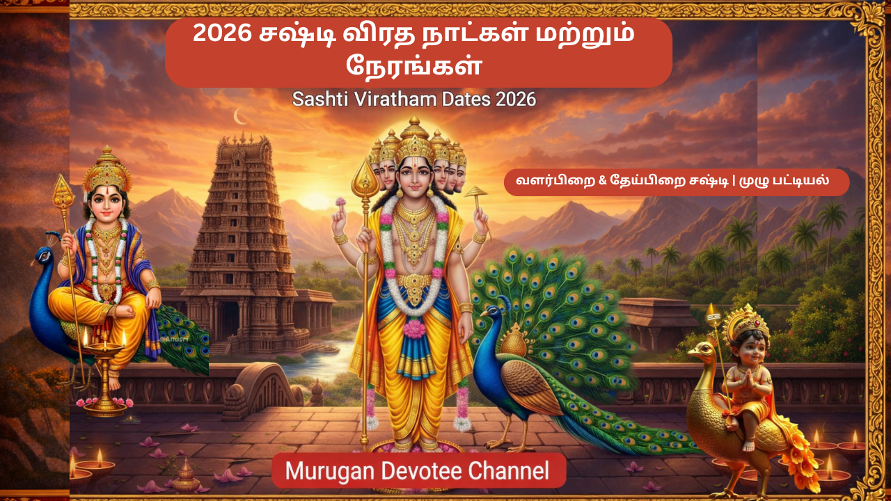 2026 சஷ்டி விரத நாட்கள் மற்றும் நேரங்கள்: முருகப் பெருமானின் அருள் பெற முழுமையான வழிகாட்டி!